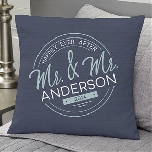 Stamped Elegance Wedding Personalized 18" Throw Pillow - 23757-L