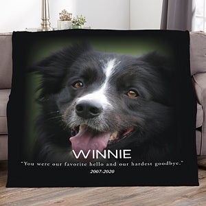 Pet Memorial Personalized 50x60 Fleece Photo Blanket - 23760