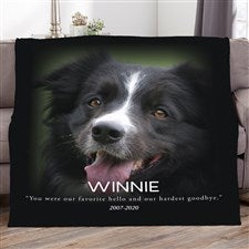 Pet Memorial Personalized 60x80 Plush Fleece Photo Blanket - 23760-L