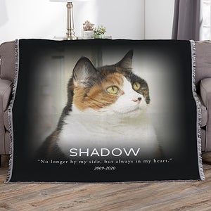 Pet Memorial Personalized 56x60 Woven Photo Throw - 23760-A