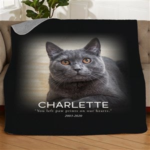 Pet Memorial Personalized 50x60 Quilted Photo Blanket - 23760-Q
