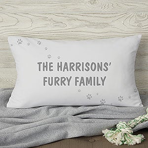 Paws On My Heart Personalized Lumbar Throw Pillow - 23762-LB