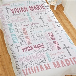 Christening For Her Personalized 60x80 Fleece Blanket - 23766-L
