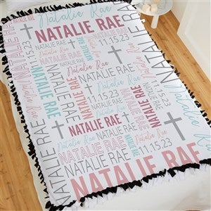 Christening For Her Personalized 50x60 Tie Blanket - 23766-T