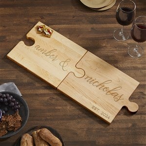 Couples Kitchen Personalized Puzzle Piece Cutting Board - 23782