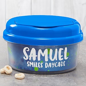 Watercolor Name Personalized 12 oz. Snack Cup- Blue - 23787-B