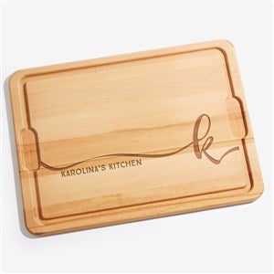 Script Initial Personalized  Extra Large Hardwood Cutting Board- 15x21 - 23795-XL