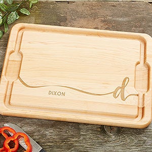 Script Initial Personalized Extra Large Maple Cutting Board - 15x21 - 23795-XL