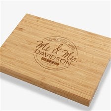 Stamped Elegance Personalized Bamboo Cutting Board- 10x14 - 23798