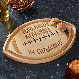 Football Season Personalized Football Shaped Cutting Board - 23816