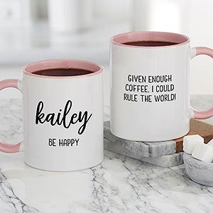 Scripty Style Personalized Coffee Mug - Pink - 23818-P