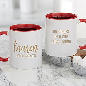 Scripty Style Personalized Coffee Mug - Red - 23818-R