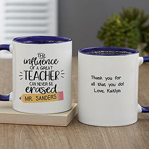 The Influence of a Great Teacher Personalized Coffee Mug - Blue - 23820-BL