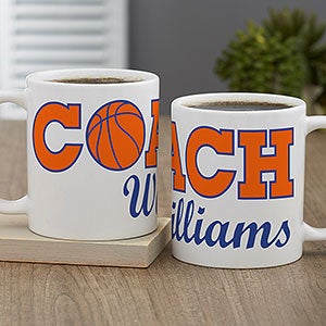 Coach Personalized Coffee Mug - White - 23821-S