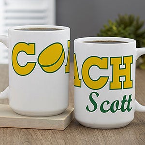 Coach Personalized Coffee Mug 15 oz.- White - 23821-L