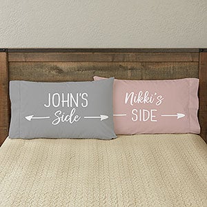 His Side or Her Side Personalized 20" x 40" King Pillowcase Set - 23824-K