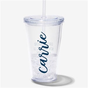 Scripty Style Personalized 17 oz. Acrylic Insulated Tumbler - 23846