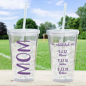 Established Mom Personalized 17oz Acrylic Insulated Tumbler - 23847