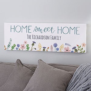 Home Sweet Home Personalized Canvas Print - 12x36 - 23882
