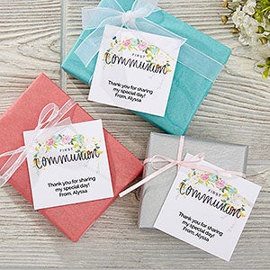 Floral First Communion Personalized Gift Tags - 23894