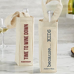 Expressions Personalized Wine Tote Bag - 23941