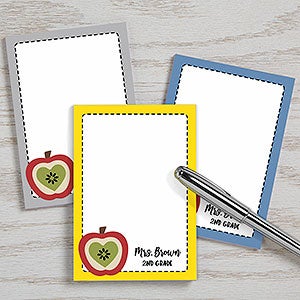 Teachers Apple Personalized Mini Notepad Set of 3 - 23951