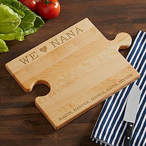 We Love... Engraved Puzzle Piece Cutting Board - 23991