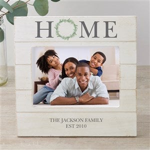 Home Wreath Personalized Family Shiplap Frame - 5x7 Horizontal - 24001-5x7H