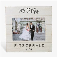 Infinite Love Personalized Wedding Shiplap Picture Frame- 4x6 Horizontal - 24003