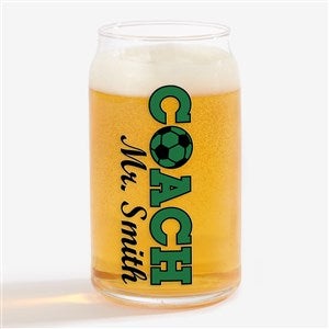Coach Personalized 16 oz. Beer Can Glass - 24016-B