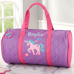 Unicorn Embroidered Duffel Bag by Stephen Joseph - 24025