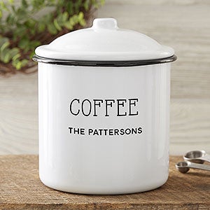 Kitchen Text Personalized Enamel Jar - Medium Canister - 24038-M