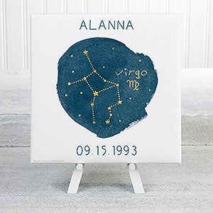Virgo Zodiac Sign Personalized Canvas Print-5½ x 5½ - 24103-5x5