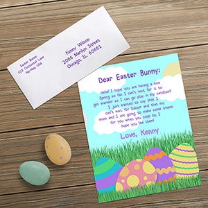 Easter Eggs Personalized Letter To the Easter Bunny - 24105