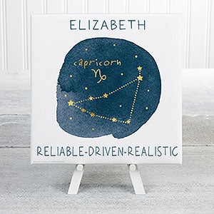 Capricorn Zodiac Sign Personalized Canvas Print-5½ x 5½ - 24116-5x5