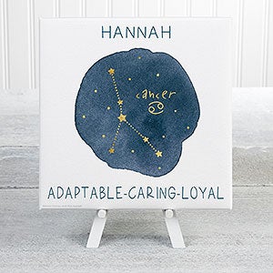 Cancer Zodiac Sign Personalized Canvas Print-5½ x 5½ - 24117-5x5