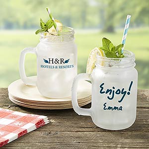 Personalized Frosted Mason Jar - 24136