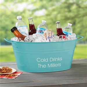 Family Name Personalized Beverage Tub-Teal - 24165-T