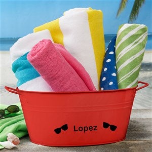 Summer Fun Personalized Beverage Tub-Red - 24166-R
