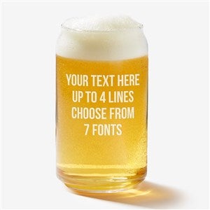 Write Your Own Engraved 16oz. Beer Can Glass - 24174-B