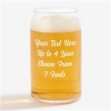 Write Your Own Engraved 16oz. Beer Can Glass - 24174-B