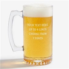 Write Your Own Engraved 25 oz. Beer Mug Glass - 24174-M