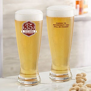 Retirement Personalized 20 oz Pilsner Glass - 24175-P