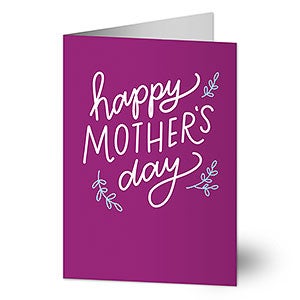 Happy Mother's Day Script Greeting Card - 24203