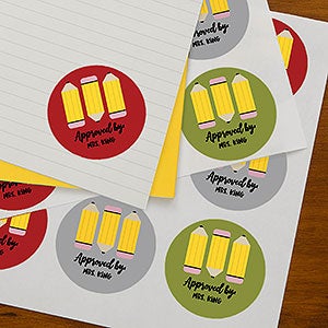 Teachers Pencil Personalized Stickers - 24222