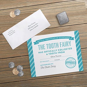 Tooth Fairy Personalized Certificate - 24226