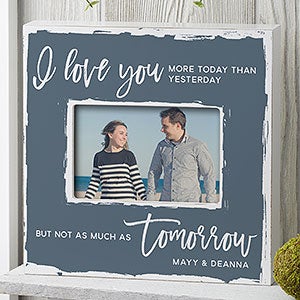I Love You More Today Personalized Box Picture Frame - Horizontal - 24228-H
