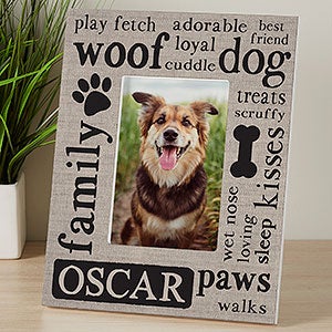 Happy Dog Personalized Picture Frame - Vertical - 24231-TV