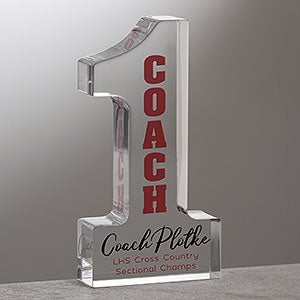 #1 Coach Personalized Colored Keepsake Award - 24236