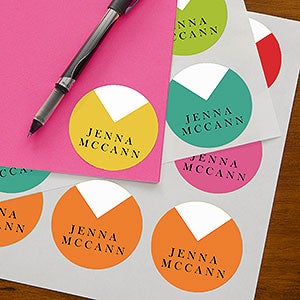 Color Blocks Personalized Stickers - 24247